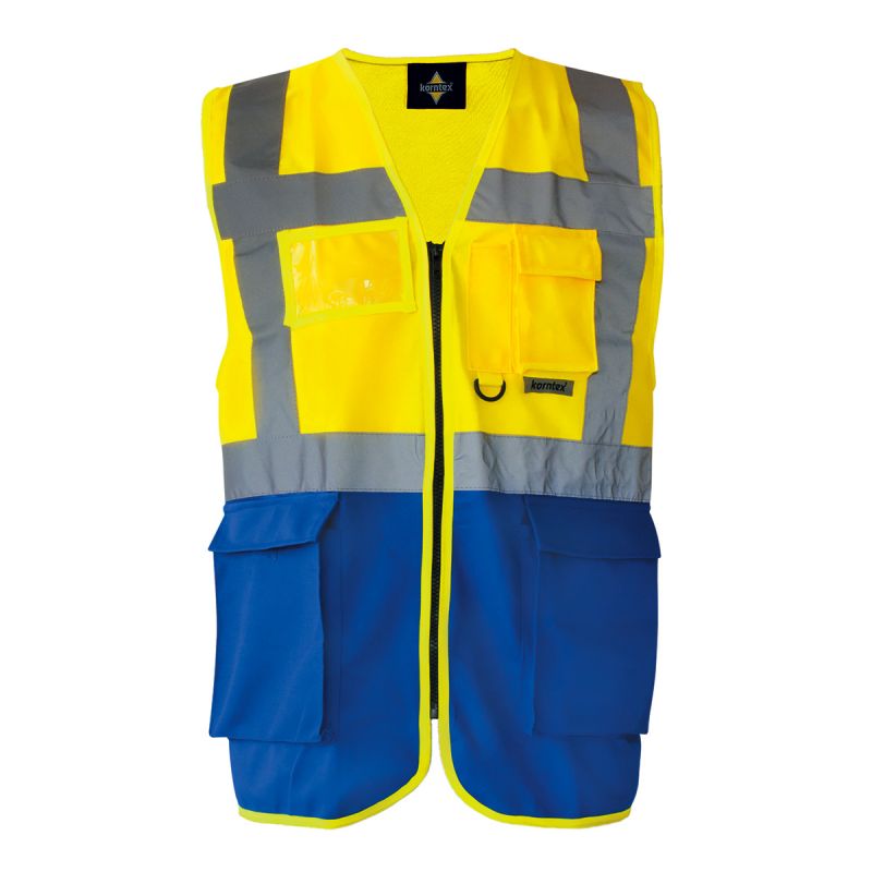 in tela Laat colore giallo 65cm,59cm,42cm 1 Gilet riflettente di sicurezza ad alta visibilità