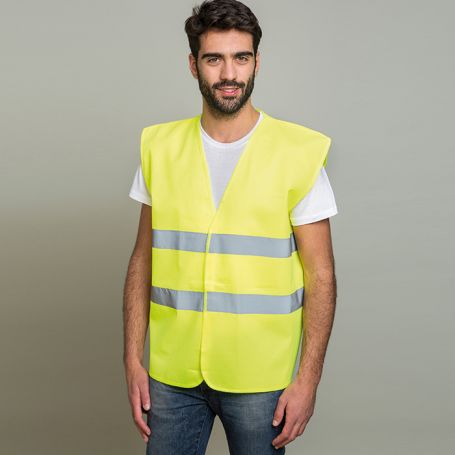 Safety vest, with profiles of high visibility, one size, customizable with your logo