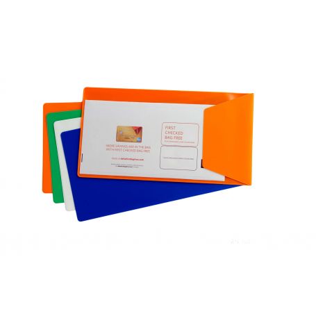 Port travel Voucher 13.3 x 25 cm with flap, customizable with your logo