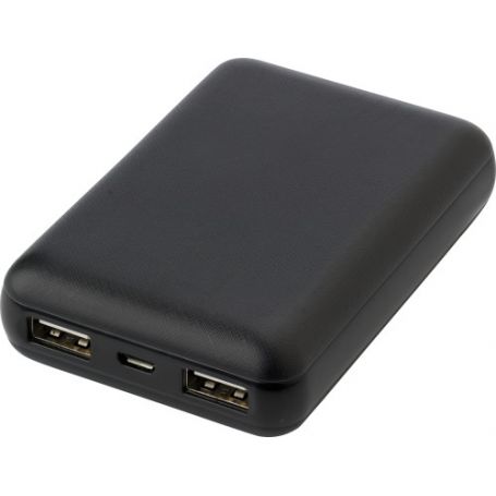 Powerbank en ABS, de 10 000 mAh. USB + Micro USB. Personnalisable avec votre logo
