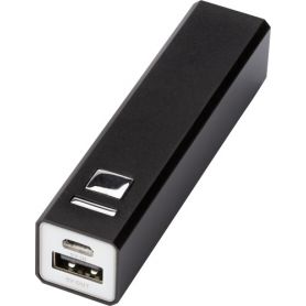Powerbank Aluminium, de 2 600 mAh avec port USB/Micro-USB. Personnalisable avec votre logo