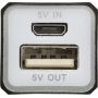 Powerbank Aluminium, 2,600 mAh with USB/Micro-USB. Customizable with your logo