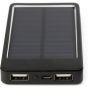 solar battery Charger made of aluminum with a solar panel, 3000mAh. Customizable with your logo