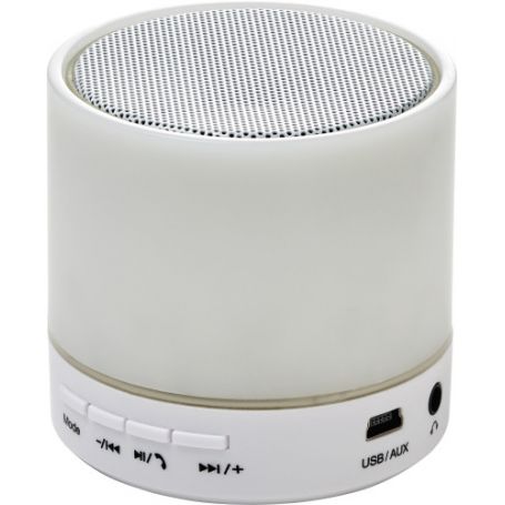 Wireless Speaker in ABS, with coloured lighting. Customizable with your logo