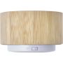 Wireless Speaker with Bamboo and ABS with multicolor lights. Customizable with your logo