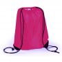 Backpack fuchsia Bag 34 x 44 cm, with laces and reinforced corners black, 210D. Customizable with your logo