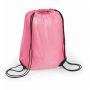 sac à dos rose Sac à dos Sac de 34 x 44 cm, avec des lacets et coins renforcés noir, 210D. Personnalisable avec votre logo
