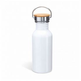 Water bottle 600 ml Sublimation Stainless Steel 304 with a cap of Bamboo, customized colors