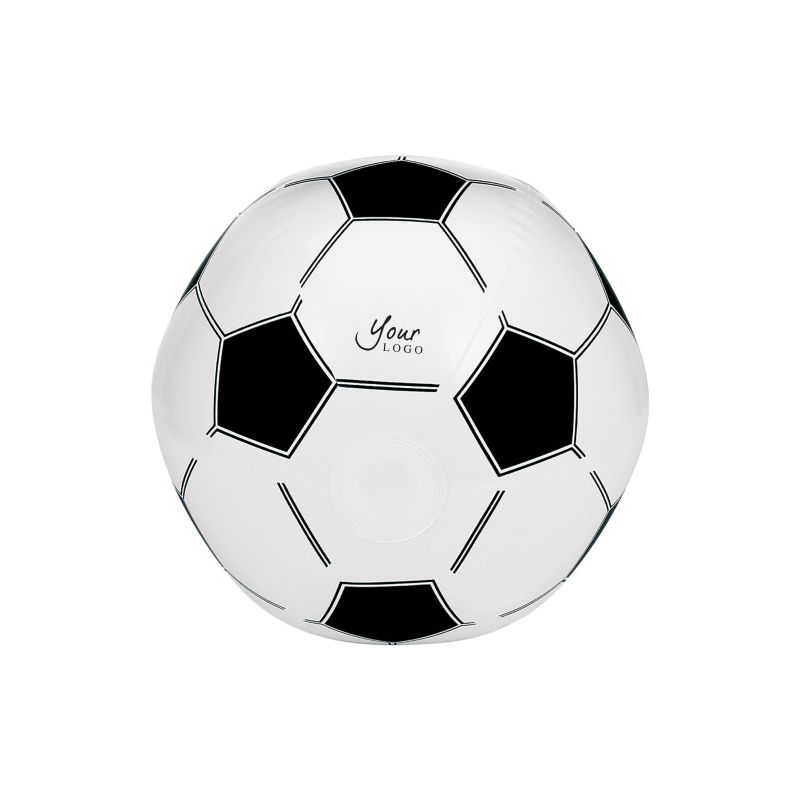 Ballon de plage gonflable Ø 42.5 cm) style de football. Personnalisable  avec votre logo