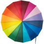 Rainbow Umbrella, 16 wedges, .126.5 x 98.7 cm. Customizable with your logo!
