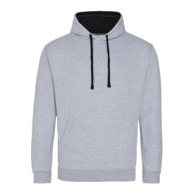 Varsity Hoodie sweatshirt 280 gr/m2 Grey 80/20 Unisex Just Hoods