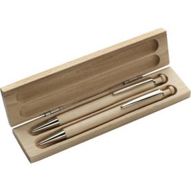 Wood parure, pen kit, mine holders and eco-friendly wooden case