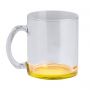 Transparent glass cup 320 ml - colored bottom