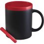 Ceramic cup with chalk to write on the surface. 300ml