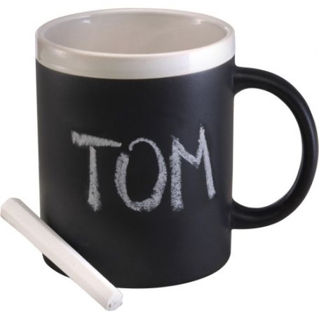 Ceramic cup with chalk to write on the surface. 300ml