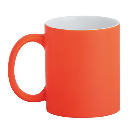 Ceramic cup 320 ml Subli Fuo Orange. Customizable with your logo