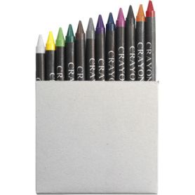 Set 12 colore a cera, confezione in cartone. 10 x 9 x 0,8 cm