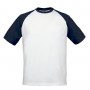T-Shirt de Base-Ball bicolore à Manches Courtes B&C