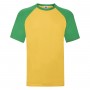 T-Shirt Valueweight Short Sleeve Baseball T-Tone Pattern Short Sleeves Fruit Of The Loom