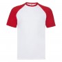 T-Shirt Valueweight Short Sleeve Baseball T Bicolore Manica Corta Fruit Of The Loom