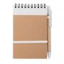 copy of des Notes/Notebook 14 x 21 cm, avec housse en coton et pages blanches. Personnalisable avec votre logo