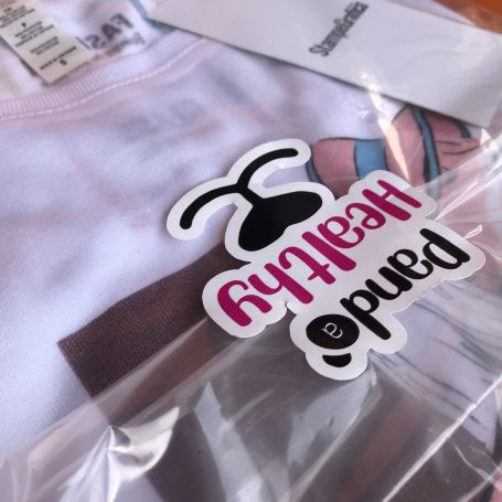 Labels, Stamps close envelope/bag T-Shirt, Sweatshirts. Custom-made MattE PVC sticker with your logo