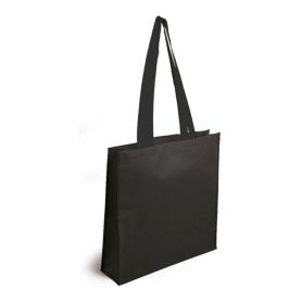 Shopping bag in TNT "sewn", 38 x 42 x 10 cm. Long handles.