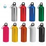 PROMO STOCK! 120 Aluminum 500ml water bottle with carabiner, customized with your logo!