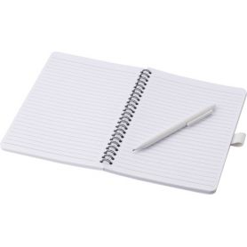 Notebook/Notes antibatterico a spirale formato A5, con penna refill blu, 70 fogli a righe
