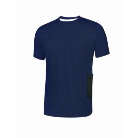 T-Shirt jersey di polycotone Road U-Power. Unisex - DEEP BLUE