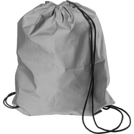 Bag backpack, highly reflective, drawstring closure, synthetic fiber.