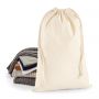 Cotton bag with double drawstring closure. 49.5 x 75 cm - Natural