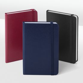 des Notes/Notebook, 9 x 14 cm, intérieur-carreaux avec élastique. Personnalisable avec votre logo!
