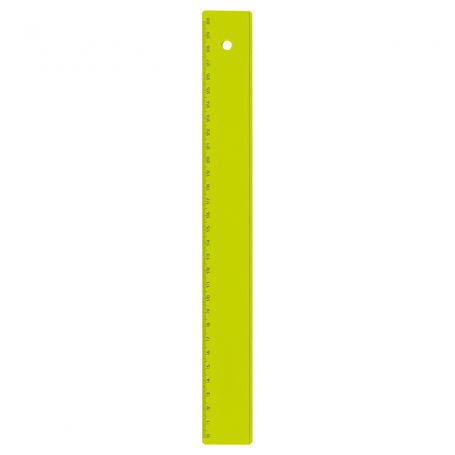 30 cm ruler with FLUO solid plastic hole