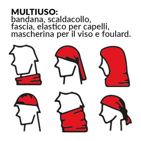 Multipurpose Bandana, neck warmer, headband, hair elastic, mask, etc.