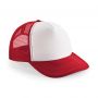 Vintage Snapback Trucker Fashion Hat. White/Color. Unisex. Beechfield