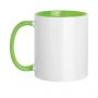 Ceramic mug 320 ml Subli Color Green L. Customizable with your logo