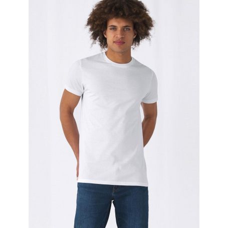 T-Shirt E150 Unisexe Manches Courtes B&C Blanc