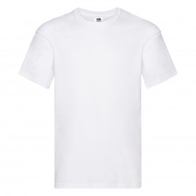 T-shirt Original T Blanc Unisexe Manches Courtes Fruit du Métier à Tisser