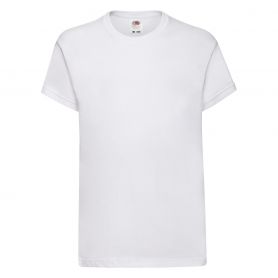 T-Shirt Original T Blanc Enfants Manches Courtes Fruit du Métier à Tisser
