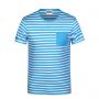 Men's Striped T-Shirt patterned stripes and pocket. James & Nicholson