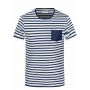 T-Shirt Men's Striped fantasia righe e taschino. James & Nicholson