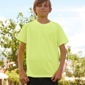 T-Shirt Sport Performance T Fluo Kids Manica Corta Fruit Of The Loom
