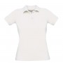 Safran Pure White Women's Polo Shirt Short Sleeve b&C