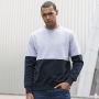 Crew-neck sweatshirt, color block design, Unisex Just Hoods