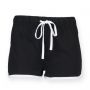 Vintage shorts, rounded hem in contrast. Ladies Retro Shorts. SF