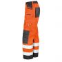 Trousers high visibility, elasticated waist, reflective bands, Unisex, Result