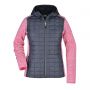 Giacca lavorata a maglia, easy care. Ladies' Knitted Hybrid Jacket. James & Nicholson