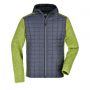 Giacca lavorata a maglia, easy care. Men's Knitted Hybrid Jacket. James & Nicholson