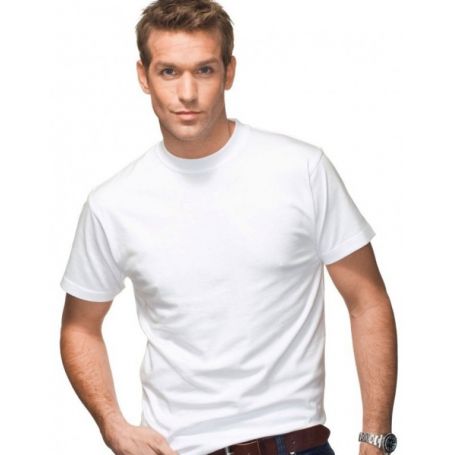 Stock 100 T-Shirt White Unisex Short Sleeve Fruit Of The Loom customized with your logo